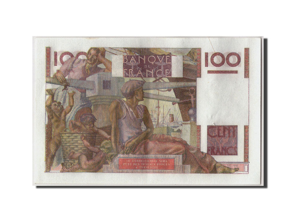 Banknot, Francja, 100 Francs, Jeune Paysan, 1949, 1949-02-17, UNC(60-62)