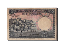 Belgian Congo, 10 Francs, 1948, 1948-11-11, EF(40-45)