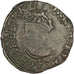 Moneta, Francia, Double Tournois, 1593, Dijon, MB+, Rame, CGKL:146