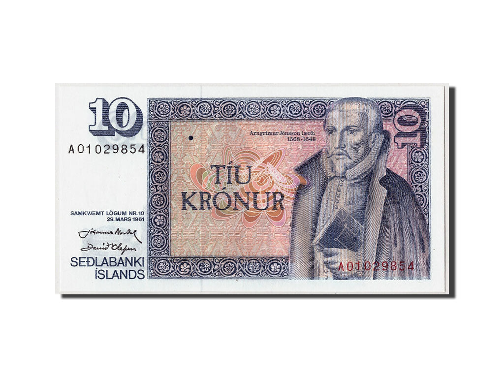 Geldschein, Iceland, 10 Kronur, UNZ