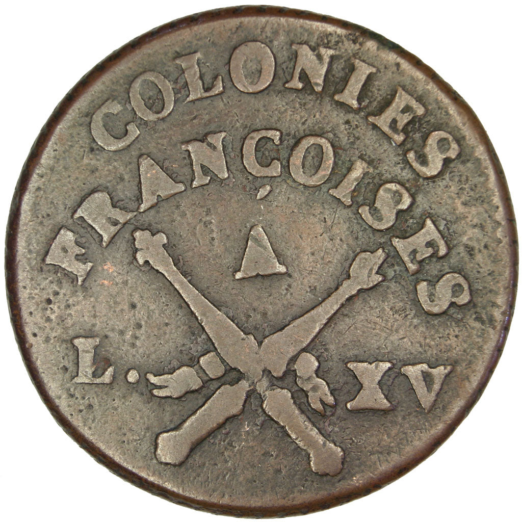 General Colony, Sol, 1767, Paris, EF(40-45), Copper, 11.56