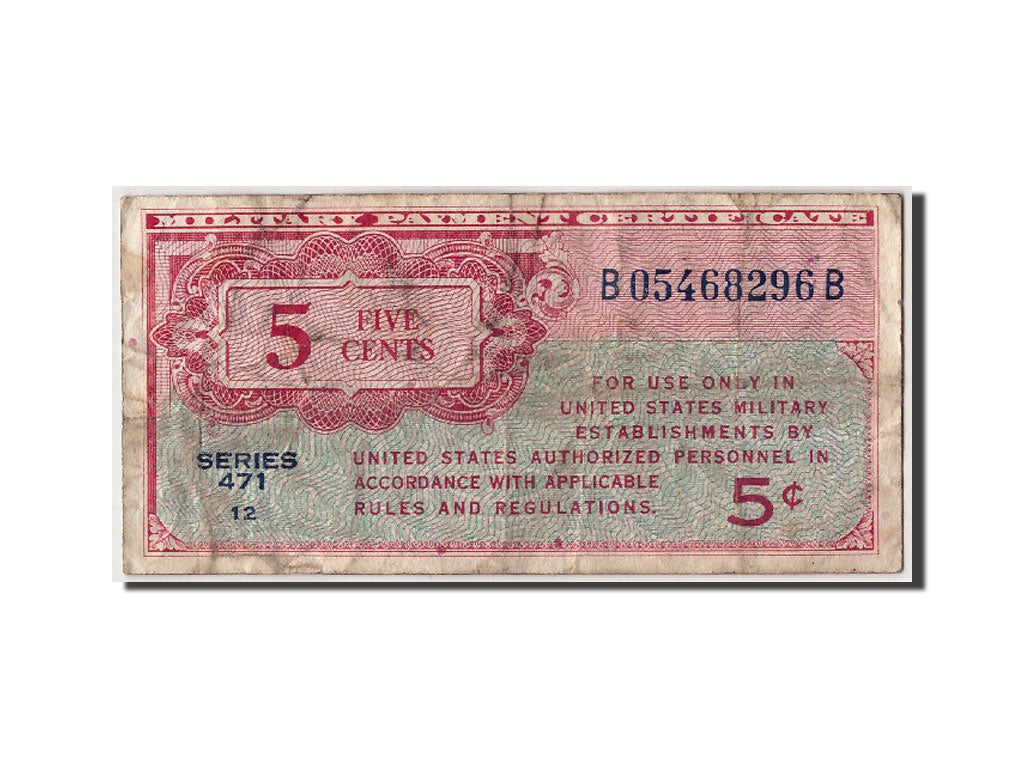United States, 5 Cents, KM #M8a, F(12-15), B 05468296 B
