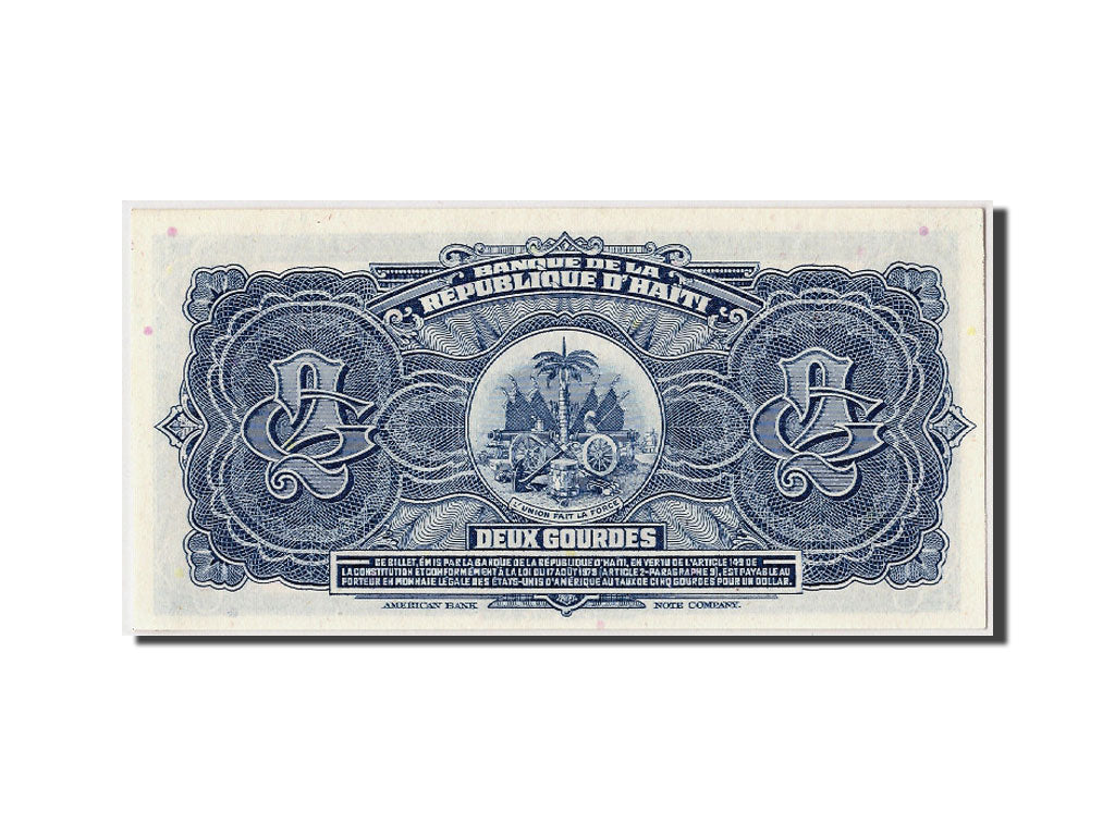 Haiti, 2 Gourdes, KM #201, 1919-04-12, UNC(65-70), 856738