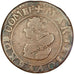 FRANCE, Double Tournois, 1623, Trévoux, VF(30-35), Copper, 3.11