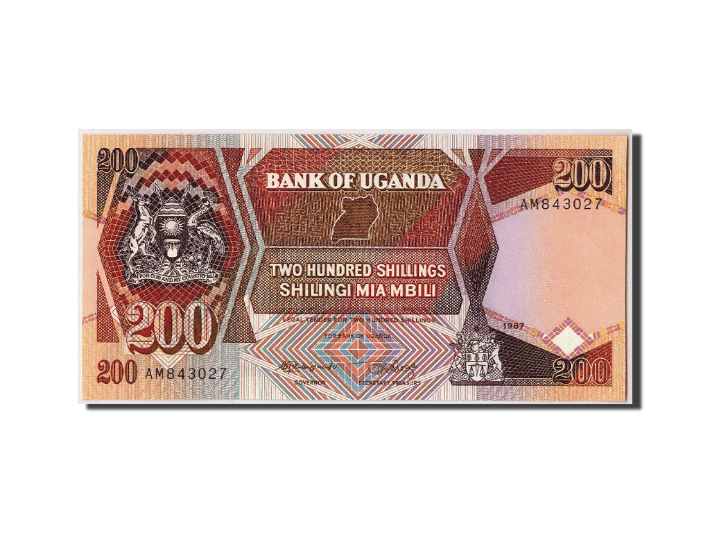 Banknote, Uganda, 200 Shillings, 1987, UNC(65-70)