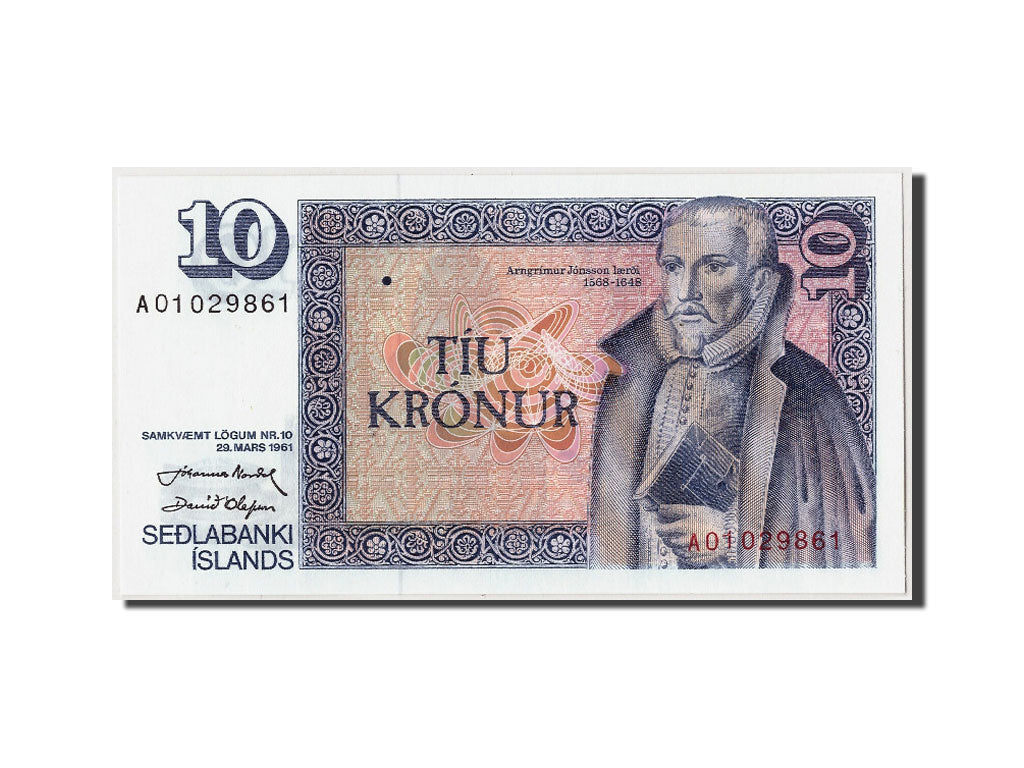 Banknote, Iceland, 10 Kronur, UNC(65-70)