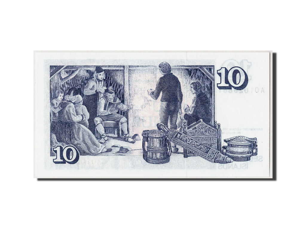 Banknote, Iceland, 10 Kronur, UNC(65-70)