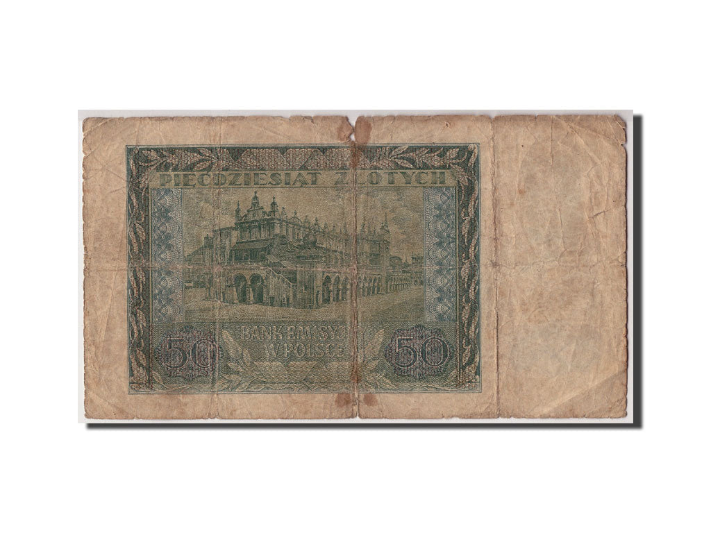 Banknote, Poland, 50 Zlotych, 1940, 1940-03-01, VG(8-10)