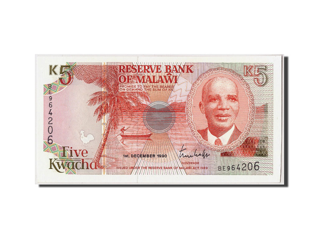Banconote, Malawi, 5 Kwacha, 1990, 1990-12-01, FDS