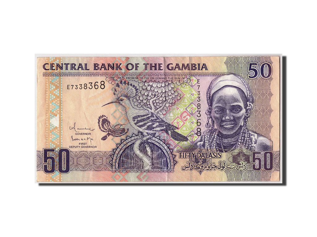 Gambia, 50 Dalasis, KM #23c, AU(50-53), E7338368