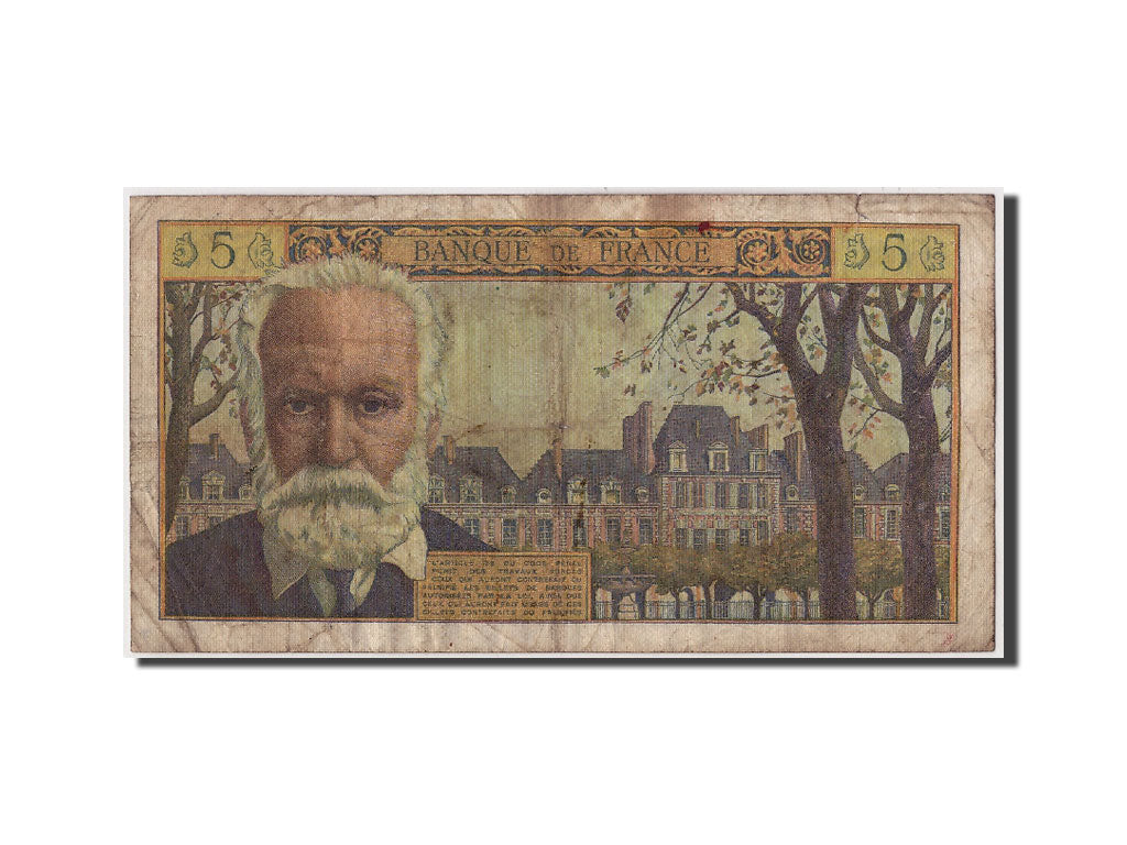 France, 5 Nouveaux Francs, 5 NF 1959-1965 ''Victor Hugo'', 1962, KM #141a,...