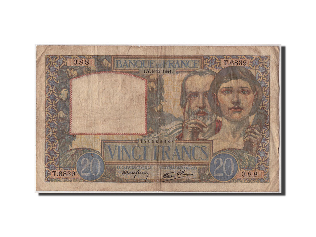 20 Francs Science et Travail type 1940