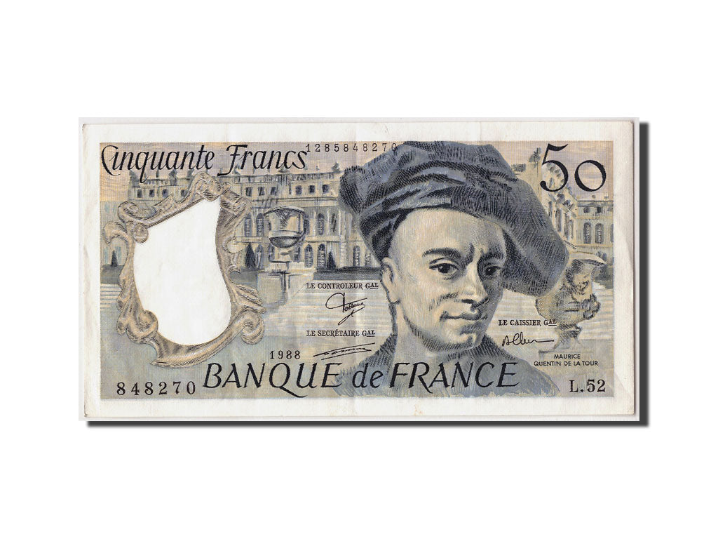 Banconote, Francia, 50 Francs, 50 F 1976-1992 ''Quentin de La Tour'', 1988, BB+