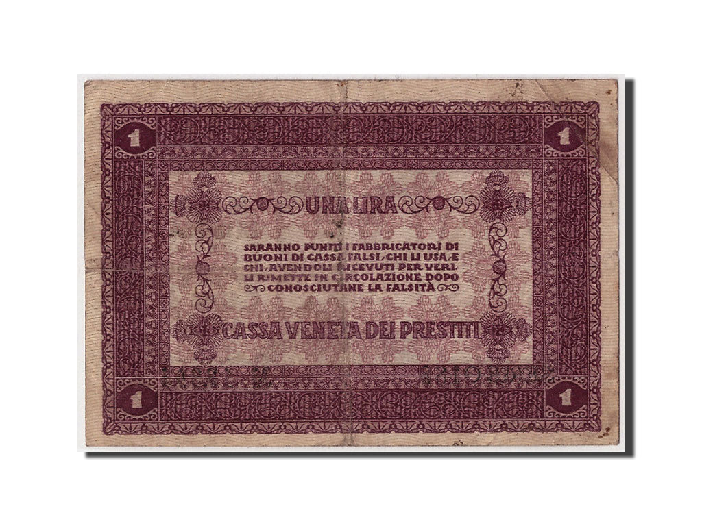 Italy, 1 Lira, 1918, 1918-01-02, VF(30-35)