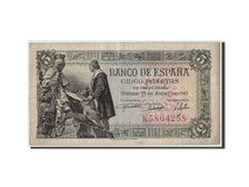 Banknote, Spain, 5 Pesetas, 1945, 1945-06-15, AU(50-53)