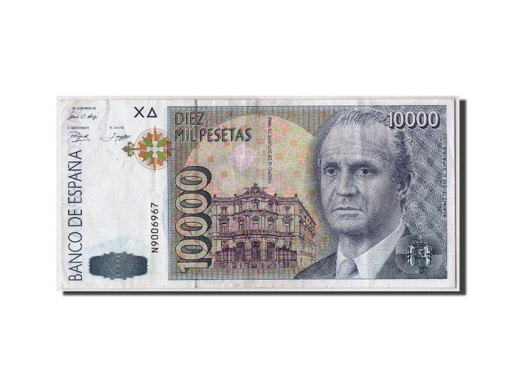 Spain, 10,000 Pesetas, 1992, KM #166, 1992-10-12, EF(40-45), N9006967
