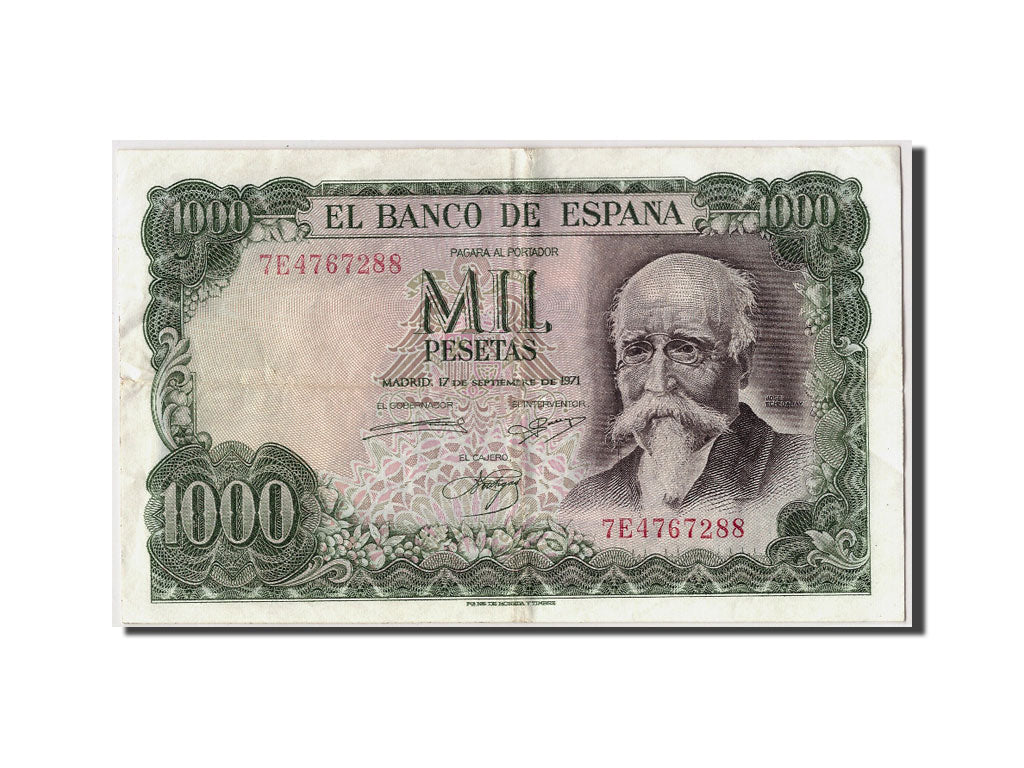 Banknote, Spain, 1000 Pesetas, 1971, 1971-09-17, EF(40-45)
