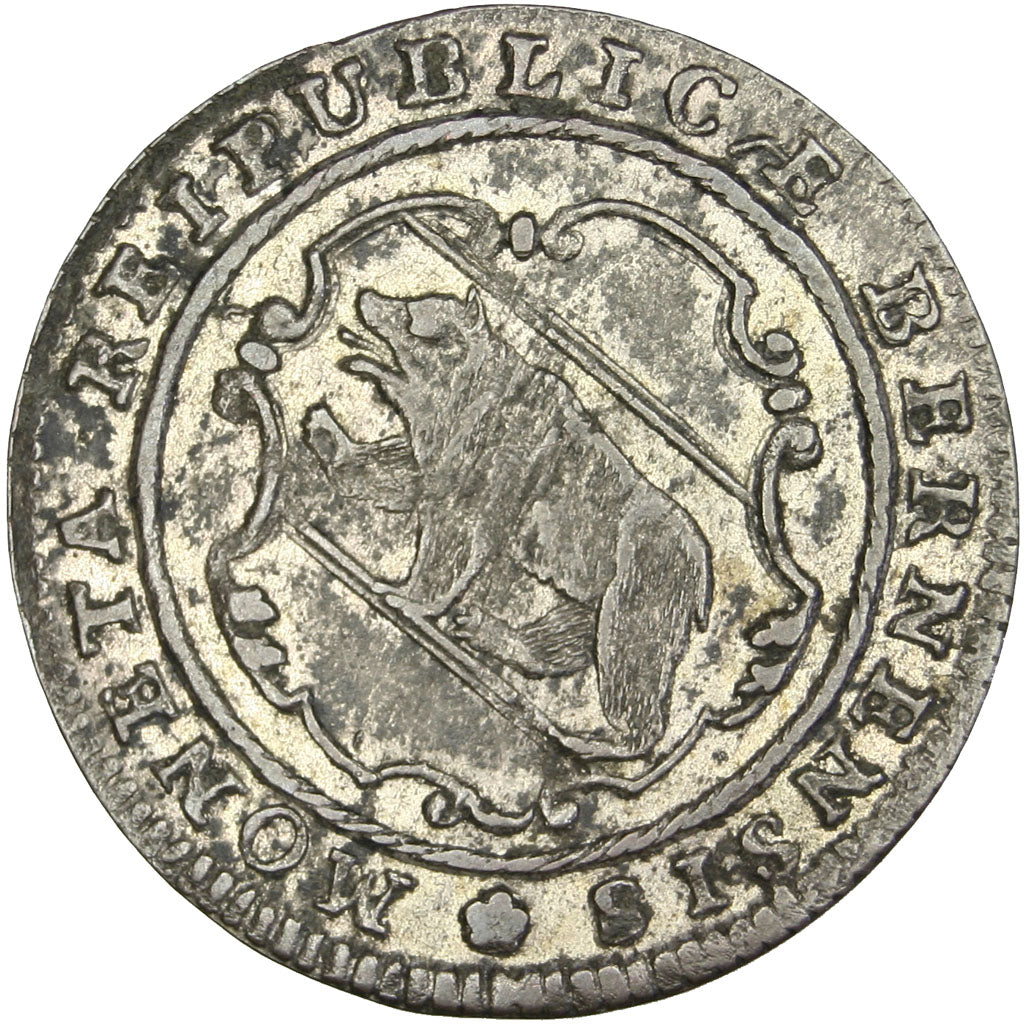 SWISS CANTONS, 1/2 Batzen, 1778, Bern, KM #91, AU(50-53), Billon, 23, 1.92