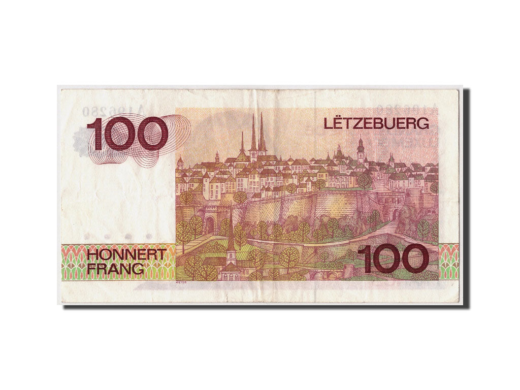 Luxembourg, 100 Francs, 1980, KM #57a, 1980-08-14, EF(40-45), A196280