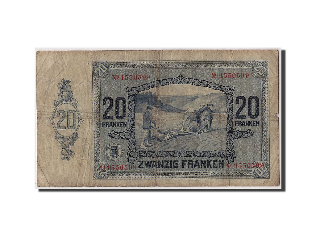 Banknote, Luxembourg, 20 Francs, 1929, 1929-10-01, F(12-15)