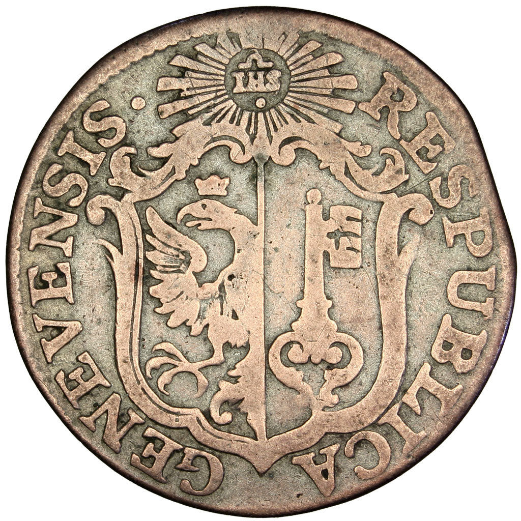 Switzerland, 6 Sols, 1791, KM #82, VF(30-35), Billon, 2.48