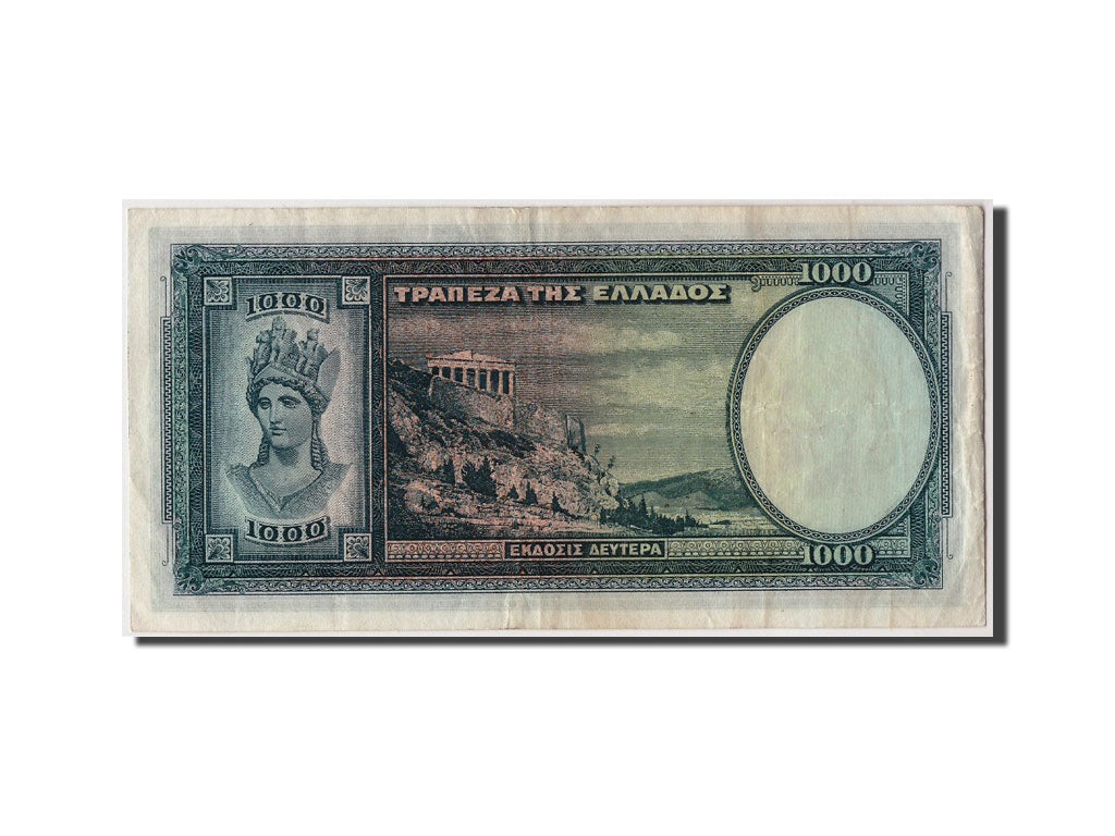 Greece, 1000 Drachmai, 1939, KM #110a, 1939-01-01, EF(40-45), Z.036 717.161