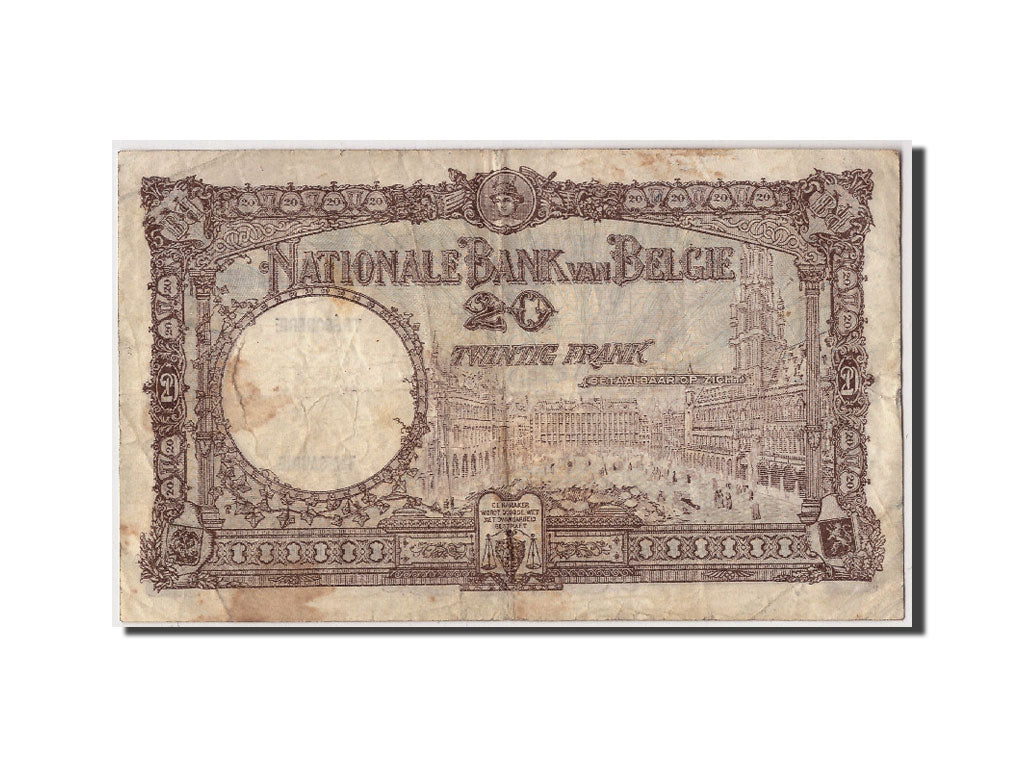 Banknote, Belgium, 20 Francs, 1927, 1927-07-06, VF(20-25)