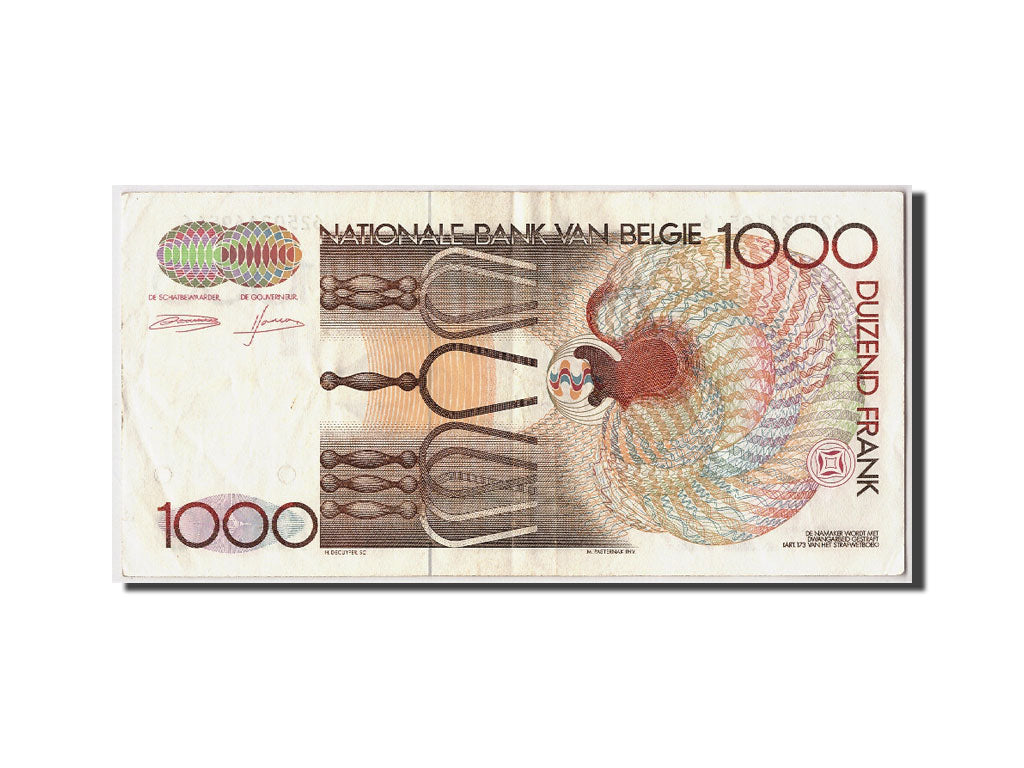 Billete, 1000 Francs, Bélgica, MBC+