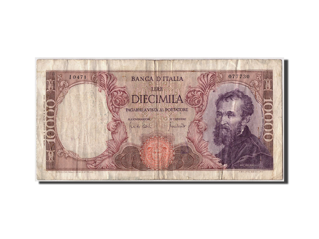Italy, 10,000 Lire, 1970, KM #97e, 1970-06-08, F(12-15), I0471 077730