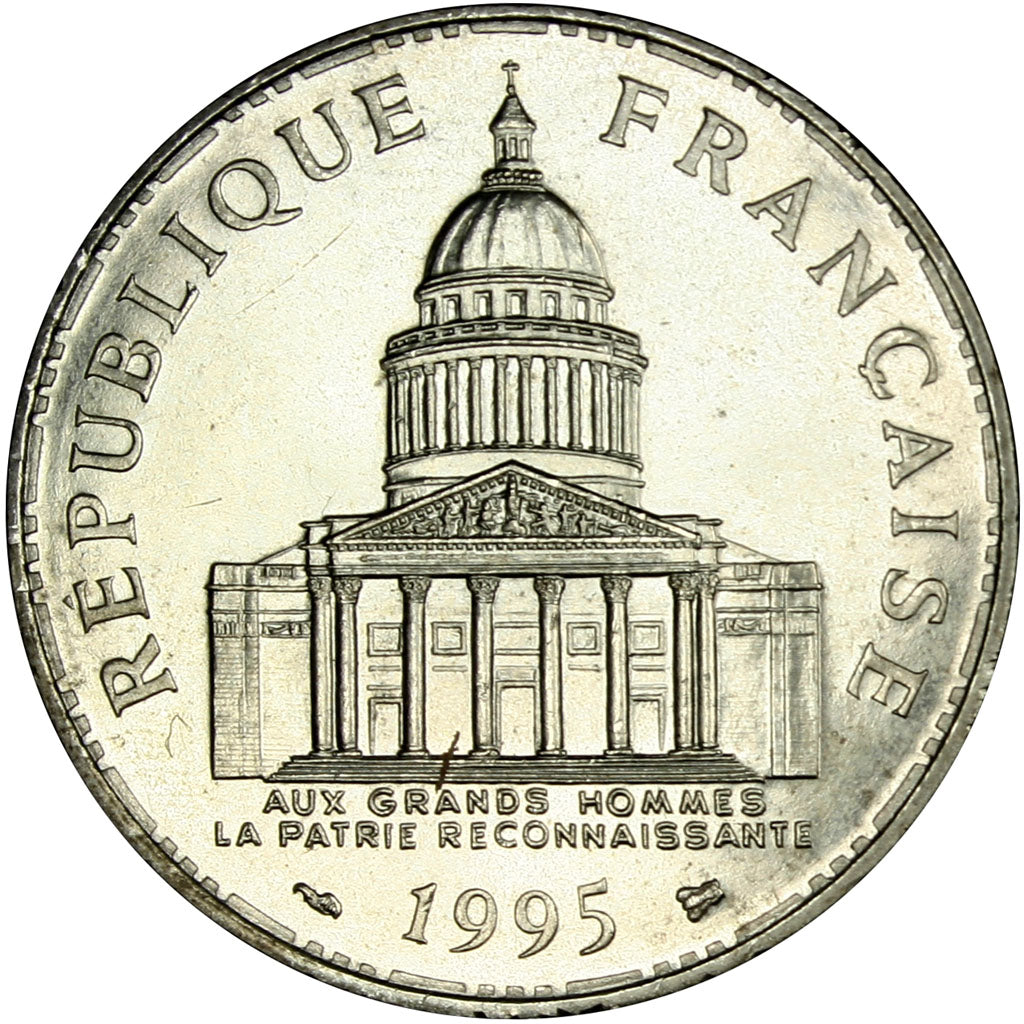 FRANCE, Panthéon, 100 Francs, 1995, Paris, KM #951.1, MS(60-62), Silver, Gadoury