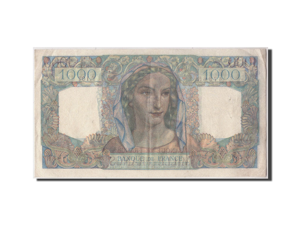 Banknote, France, 1000 Francs, 1 000 F 1945-1950 ''Minerve et Hercule'', 1945