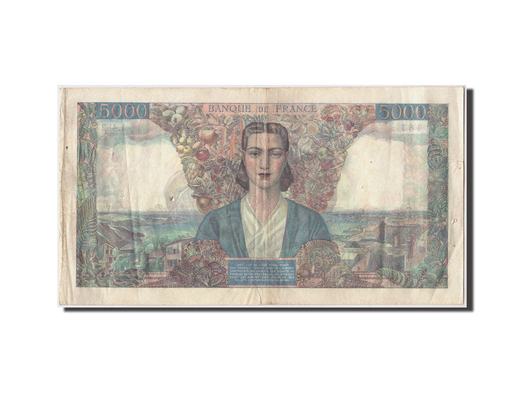 France, 5000 Francs, 5 000 F 1942-1947 ''Empire Français'', 1945, KM #103c, 1...