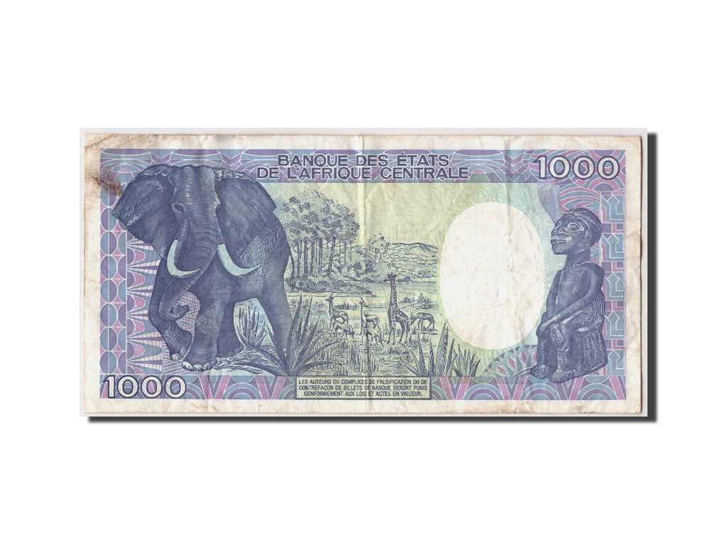 Camerun, 1000 Francs, 1989, 1989-01-01, MB+