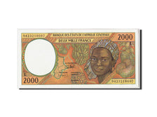 Central African States, 2000 Francs, 1994, KM #403Lb, UNC(63), L 9423218607