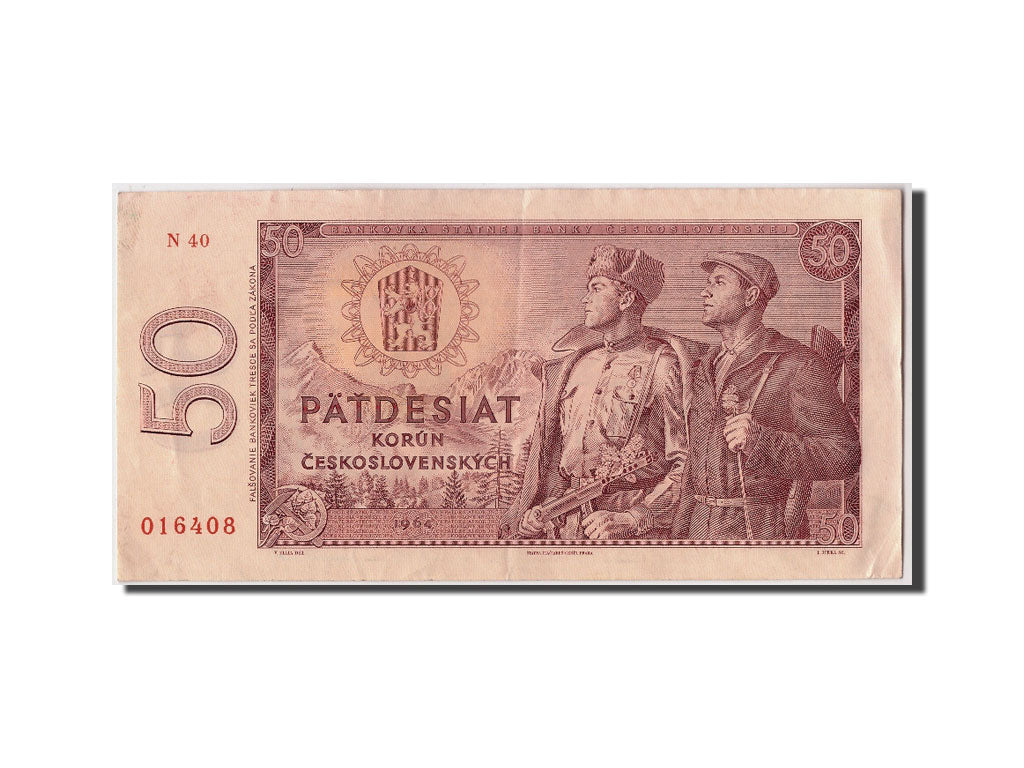 Czechoslovakia, 50 Korun, 1964, KM #90b, EF(40-45), N40 016408, Fayette #90b