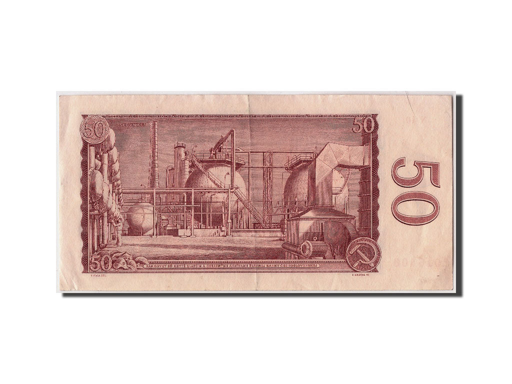 Czechoslovakia, 50 Korun, 1964, KM #90b, EF(40-45), N40 016408, Fayette #90b