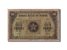 Maroc, 10 Francs type 1943 WWII first issue