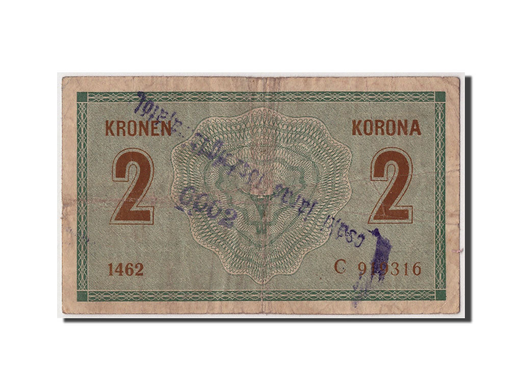 Austria, 2 Kronen, 1914, KM #17b, 1914-08-05, VF(20-25), 1462 C919316