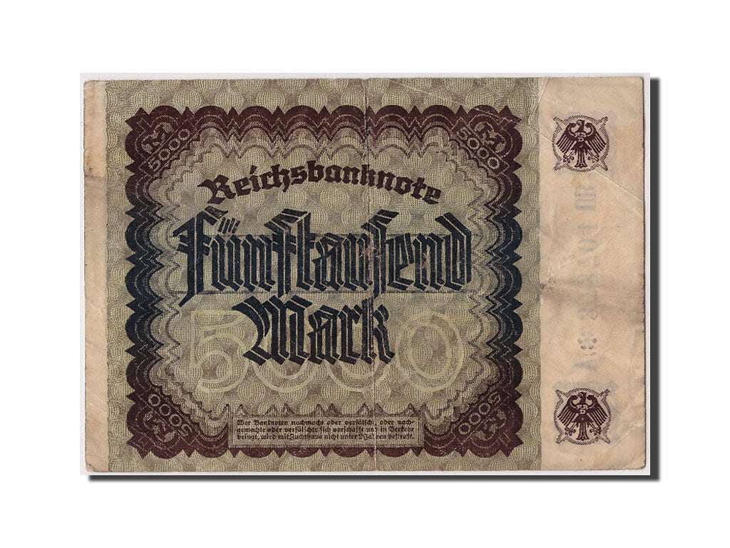 Germany, 5000 Mark, 1922, KM #81b, 1922-12-02, VF(30-35), V373704UB