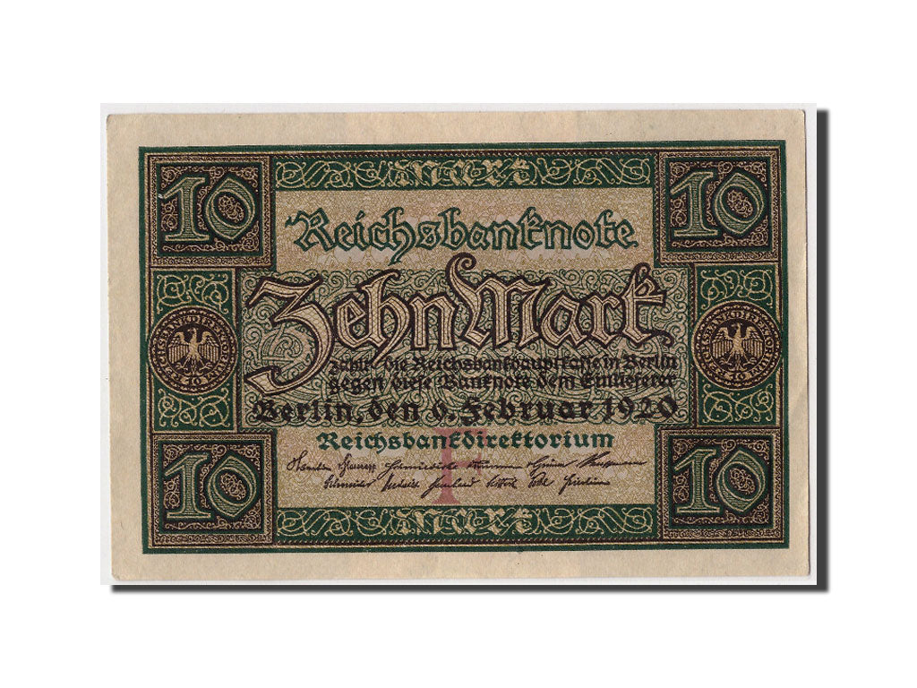 Banknote, Germany, 10 Mark, 1920, 1920-02-06, UNC(60-62)