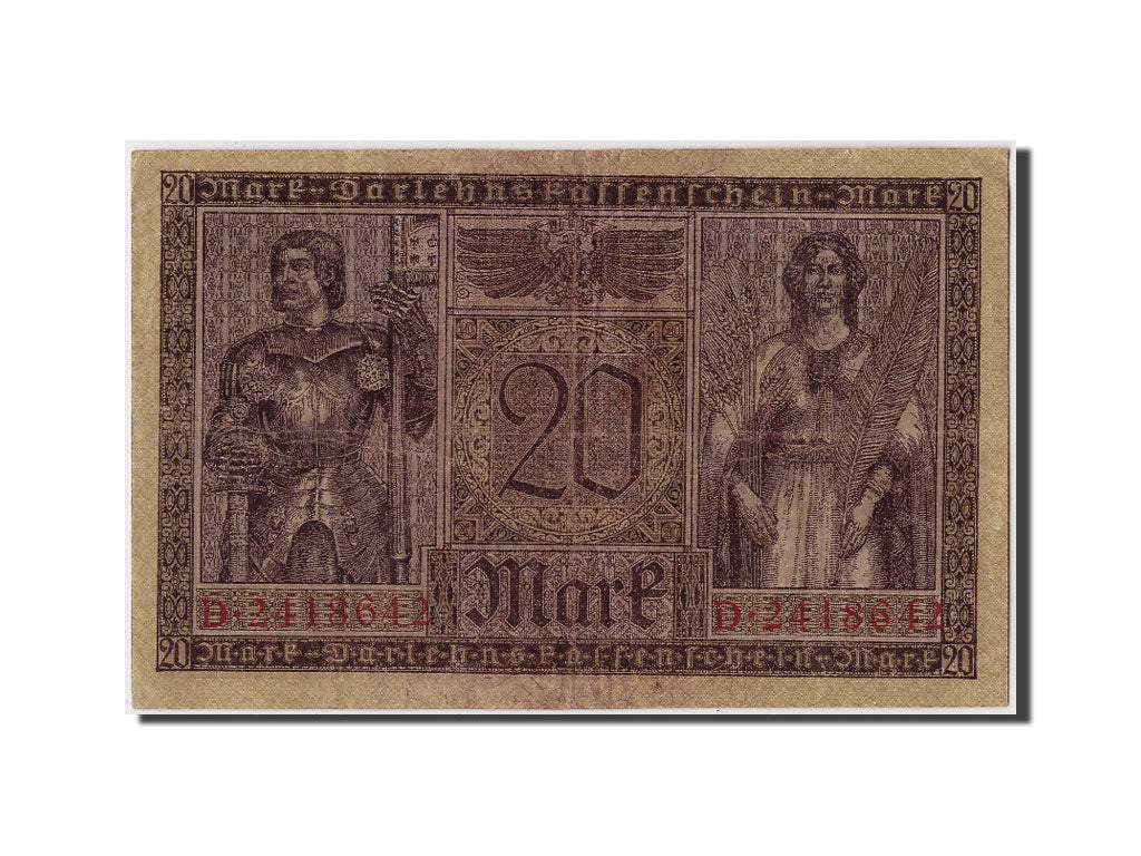 Geldschein, Deutschland, 20 Mark, 1918, 1918-02-20, SS
