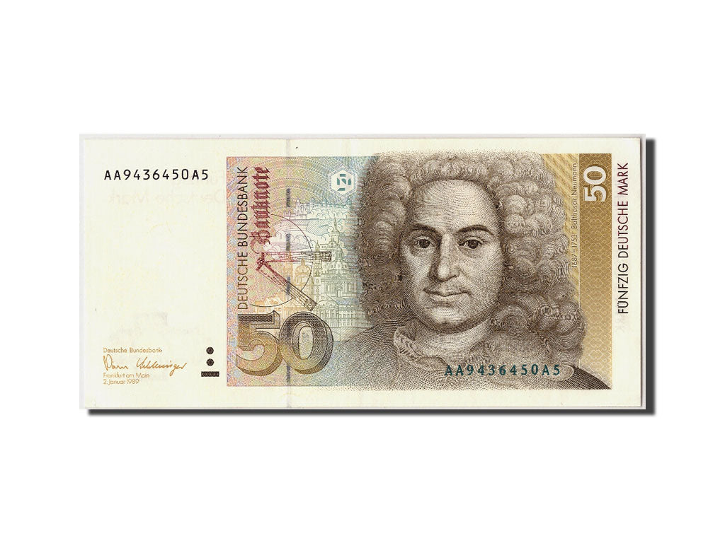 Germany - Federal Republic, 50 Deutsche Mark, 1989, KM #40a, 1989-01-02,...