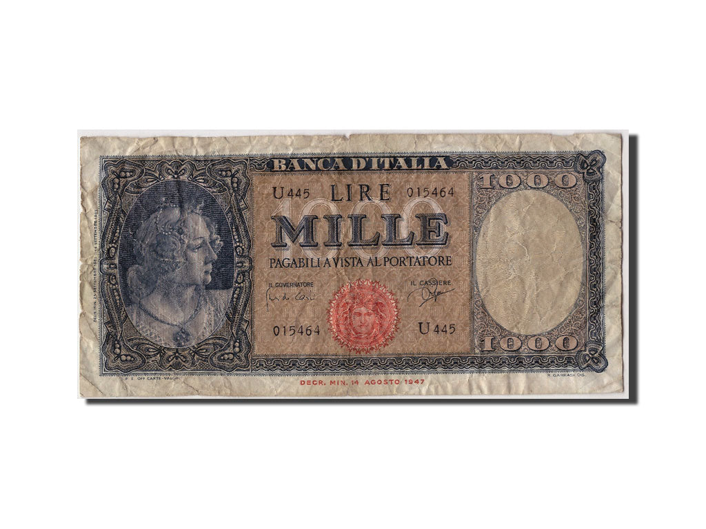Italia, 1000 Lire, 1961, 1961-09-25, B