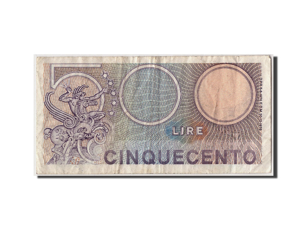 Banknote, Italy, 500 Lire, 1976, 1976-12-20, VF(30-35)