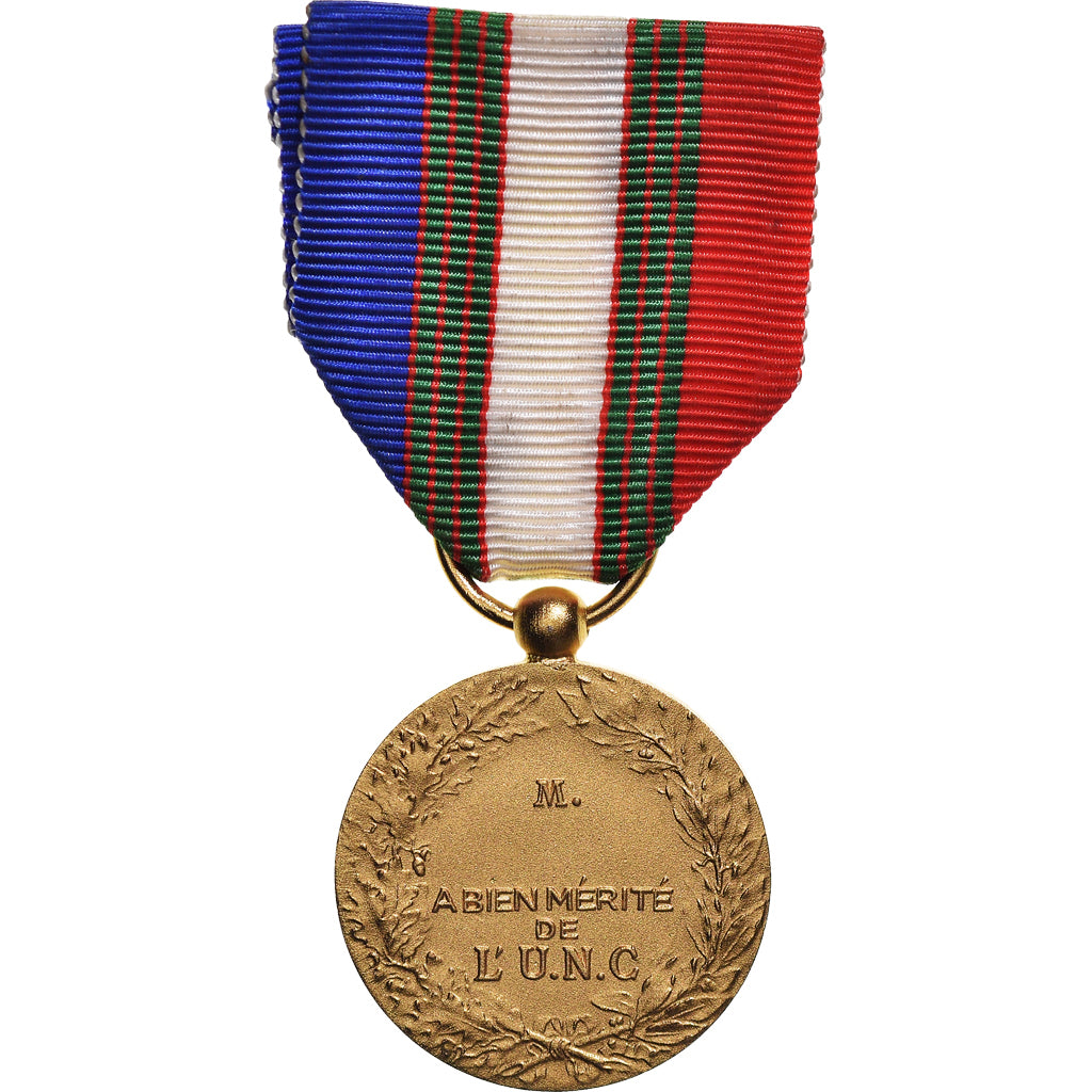 France, Union Nationale des Combattants, WAR, Médaille, Non circulé, Gilt