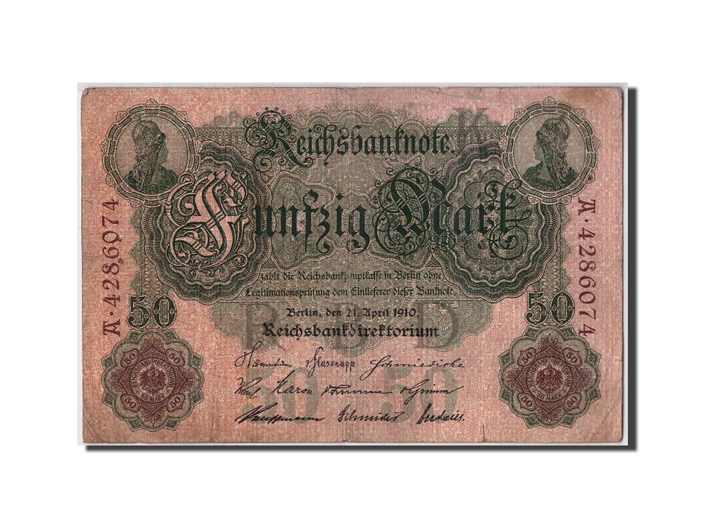 Banknote, Germany, 50 Mark, 1910, 1910-04-21, VF(20-25)