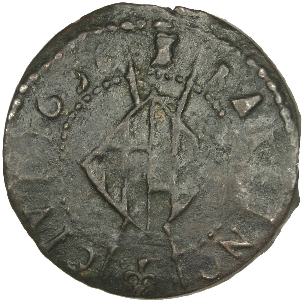 Coin, France, Seizain, 1650, Barcelone, EF(40-45), Copper, Droulers:Fc 30