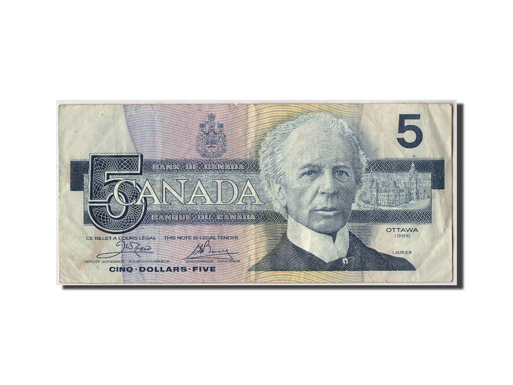 Canada, 5 Dollars, 1986, KM #95a2, VF(30-35), END1867653