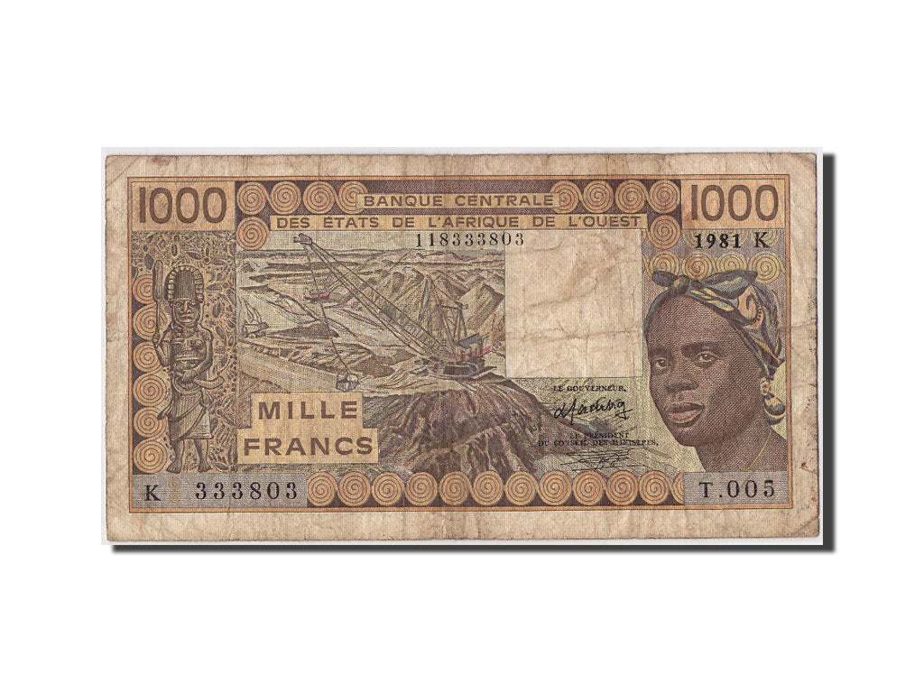 Stati dell'Africa occidentale, 1000 Francs, 1981, B+