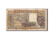 West African States, 1000 Francs, 1984, KM #607Hd, VF(30-35), J.009 H 718538